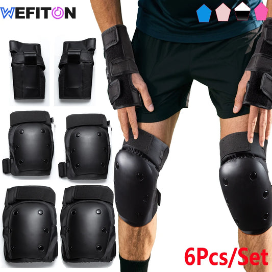 WEFITON【6-Pack】Knee Elbow Wrist Pads Set for Skateboarding Rollerblading - Adults & Kids Protective Gear with Breathable Mesh Peaceful Pleasures Health and Wellness