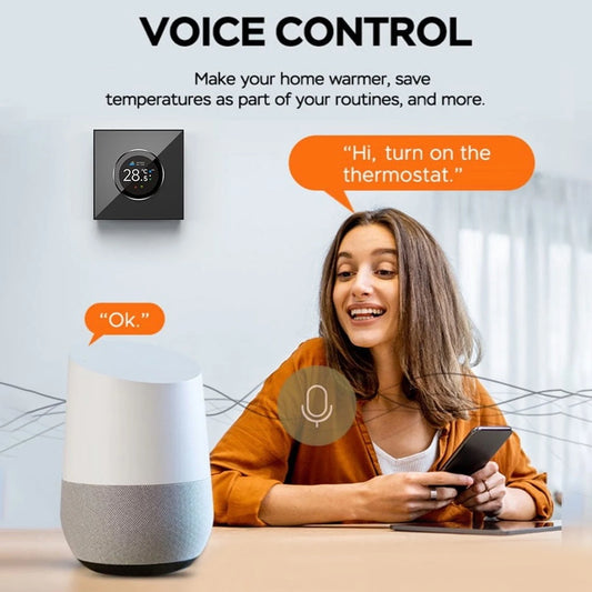 Smart Knob Thermostat Water Heating Digital Thermostat Intuitive 95~240VAC Digital IP20 Protecting Temp Controller for Home Peaceful Pleasures Health and Wellness