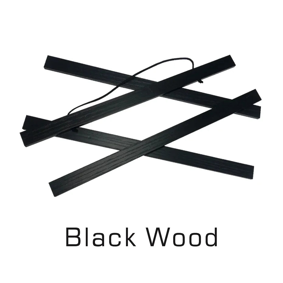 1PC Magnetic Teak Pine Wood Picture Poster Hanger Frames Photos Wall Art Canvas Print Painting Wooden Living Room Home Decor Peaceful Pleasures Health and Wellness CXK-Black Wood 60cm