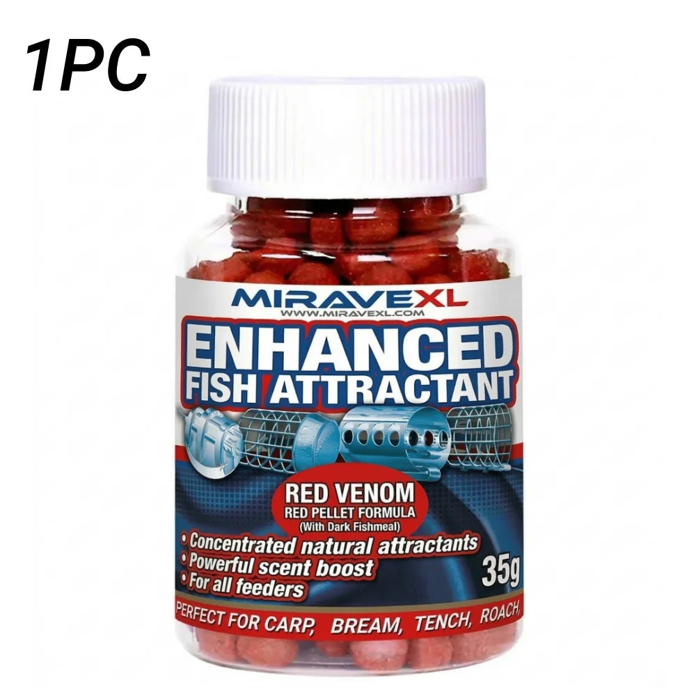 MIRAVAL Enhancer Fish Attractant Red Pellet Bait High Protein Concentrated Scent Carp Bream Roach Feeder Fishing Accessories Peaceful Pleasures Health and Wellness 1PC