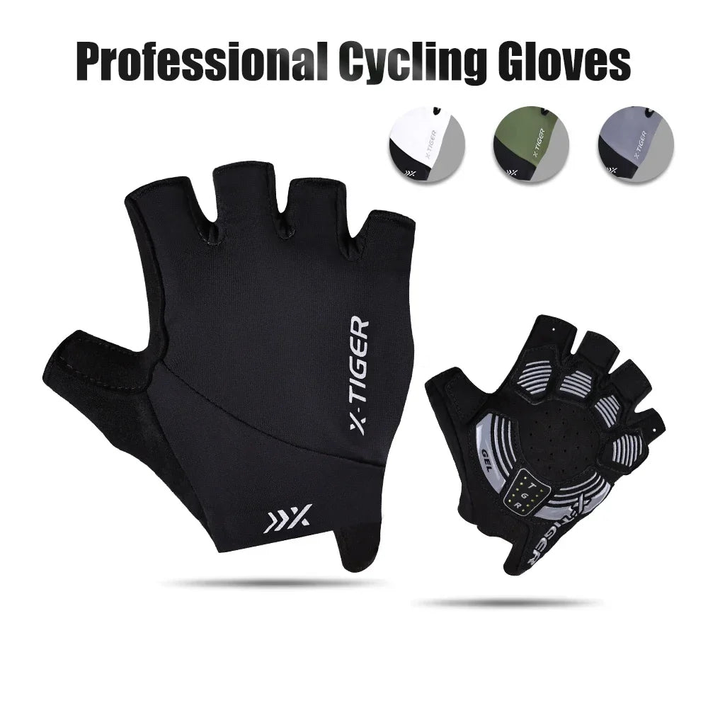 X-TIGER Half Finger Cycling Gloves – MTB & Road Bike Unisex