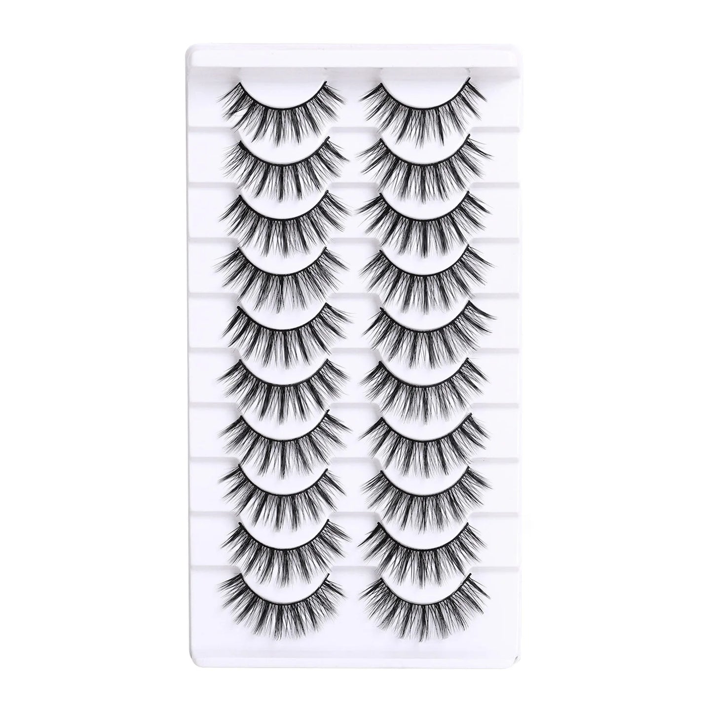 3D Fluffy False Eyelashes – 10 Pairs Full Strip Lashes