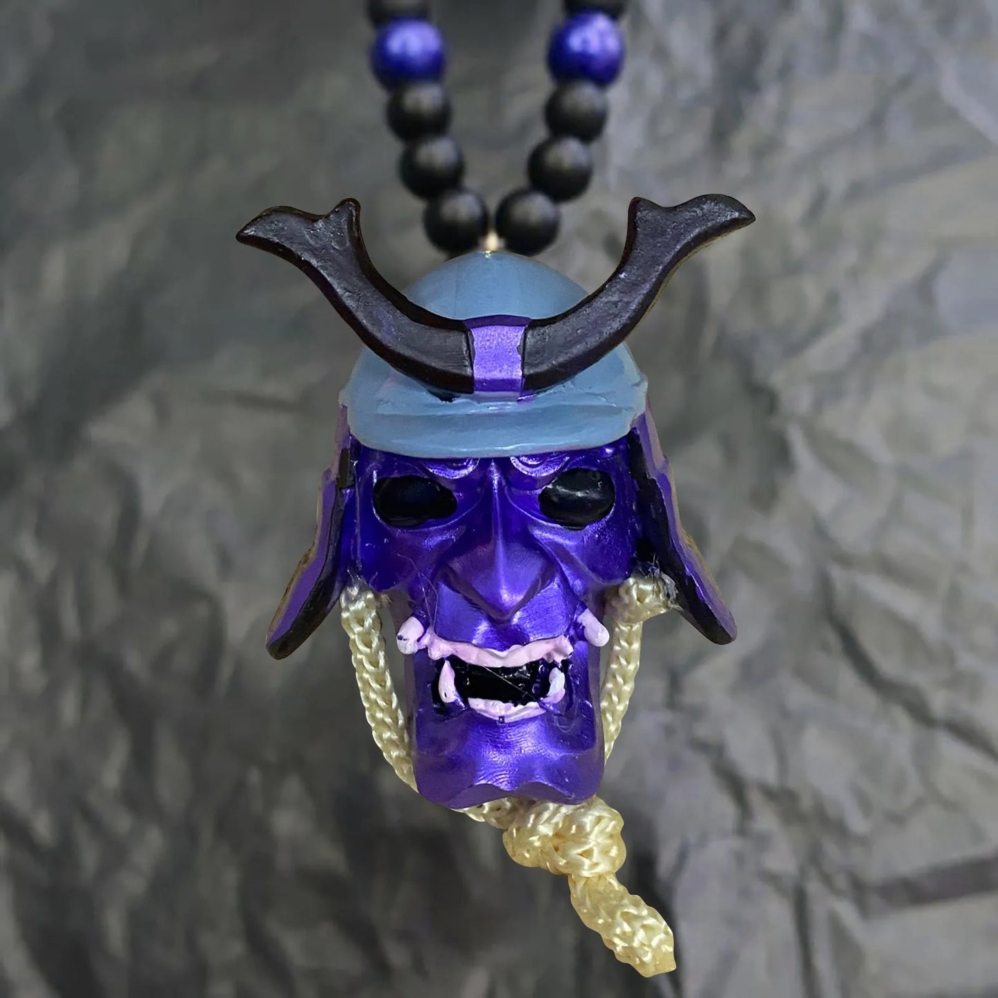 Japanese Oni Hannya Mask Car Mirror Charm Pendant | Resin