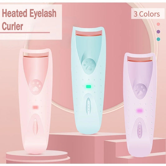 2pcs USB Rechargeable Heated Eyelash Curler - Fast Heating, Long-Lasting Curls, Safe & Portable Makeup Tool for Perfect Lashes Peaceful Pleasures Health and Wellness