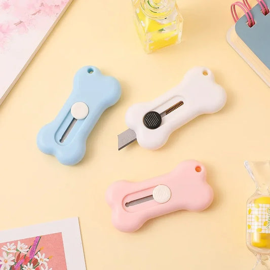 Kawaii Bone Mini Utility Knife & Letter Opener | Cute Stationery Kawaii Utility Knife Peaceful Pleasures Health and Wellness