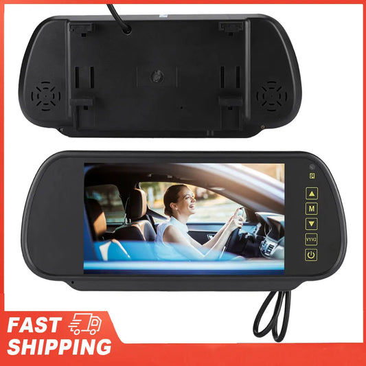 7inches Backup Monitor Rear View Mirror LCD Display Camera Peaceful Pleasures Health and Wellness