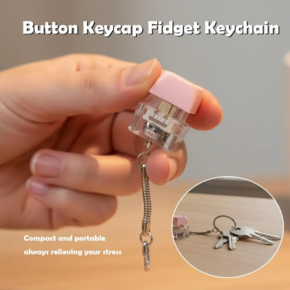 Fidget Keyboard Keychain – Stress Relief Clicker Toy for Adults