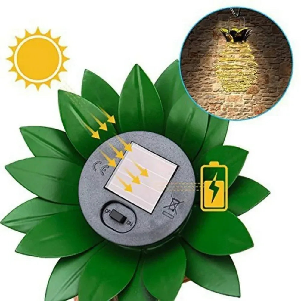 Solar Pineapple Lantern LED String Lights – Outdoor Waterproof