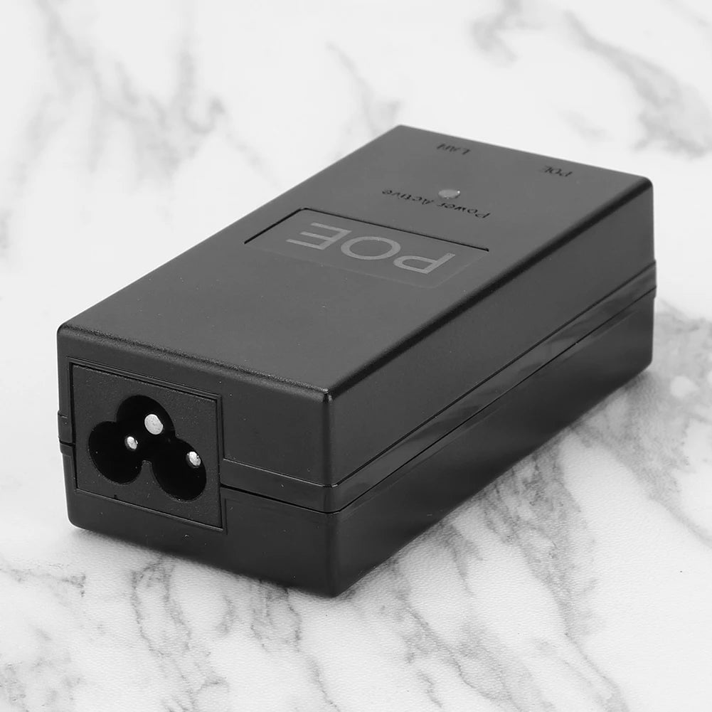 Desktop POE Injector 10/100/1000Mbps/1G/2G Power Supply Input 100V-240V Output 24V 0.5A for Home Accessories Peaceful Pleasures Health and Wellness