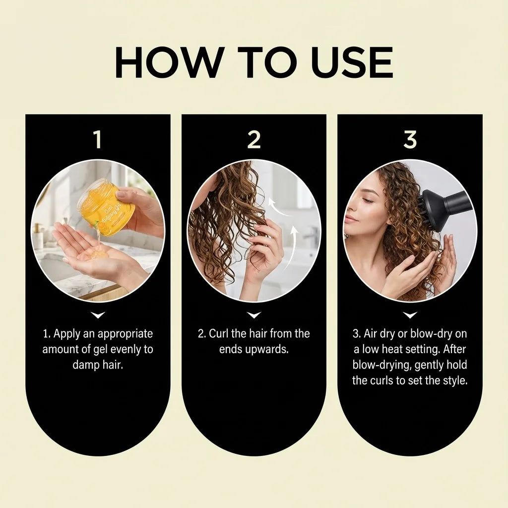 Hoegoa Curl Shaping Gel Hair Wax – Anti-Frizz Styling Cream Curl Styling Gel Oasis Select