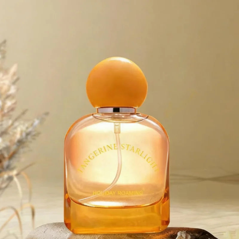 Rose Floral Perfume Long Lasting Light Fragrance Woodsy Scented Body Spray With Glitter Shimmer Women Woody Eau De Toilette Peaceful Pleasures Health and Wellness Orange starlight