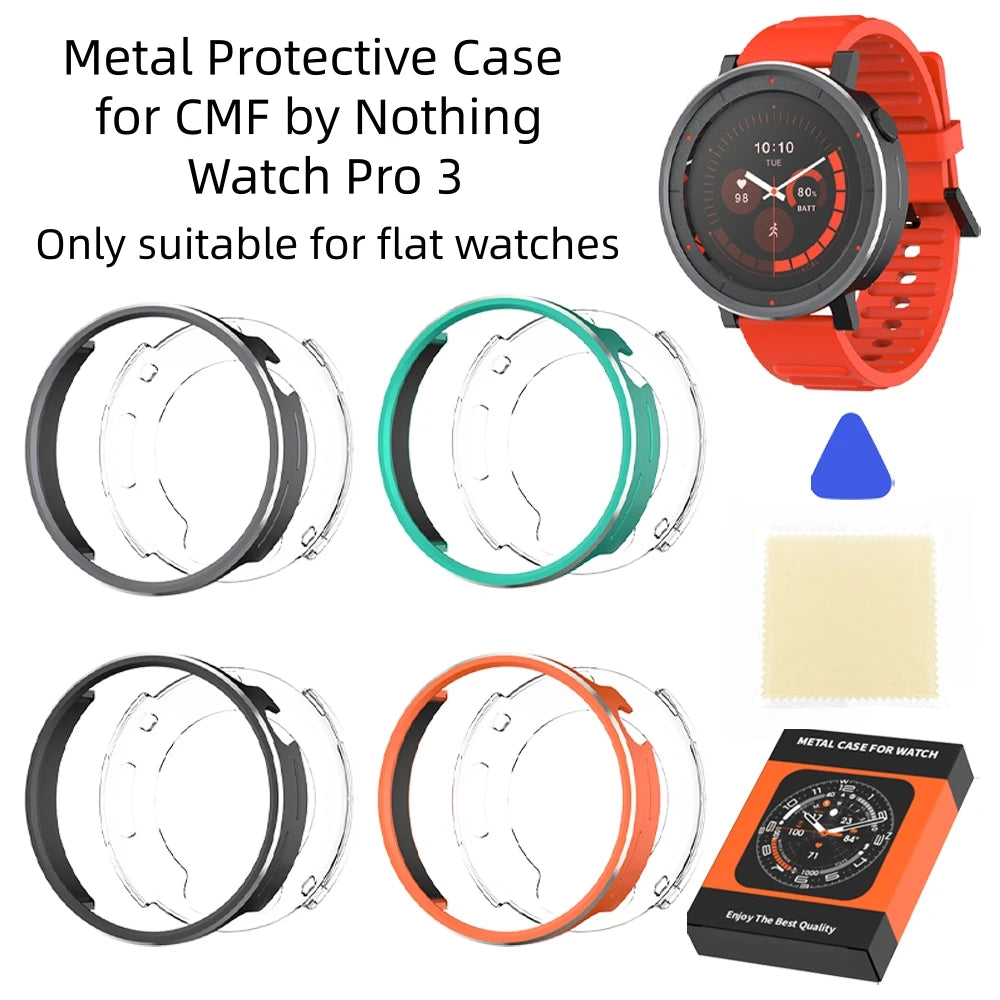 Metal Case For CMF BY NOTHING Watch Pro 3 Smartwatch Minimalist Design With Scratch And Impact Resistance Peaceful Pleasures Health and Wellness