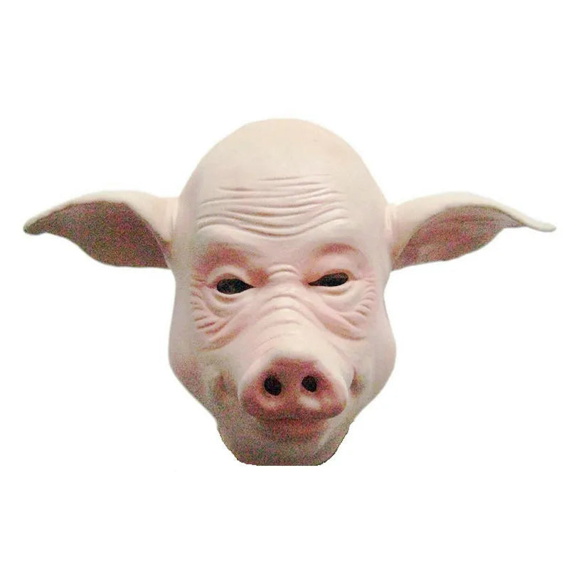 Halloween Scary Saw Pig Head Mask Cosplay Party Horrible Animal Masks Full Face Latex Mask Halloween Party Decoration Latex Prop Peaceful Pleasures Health and Wellness
