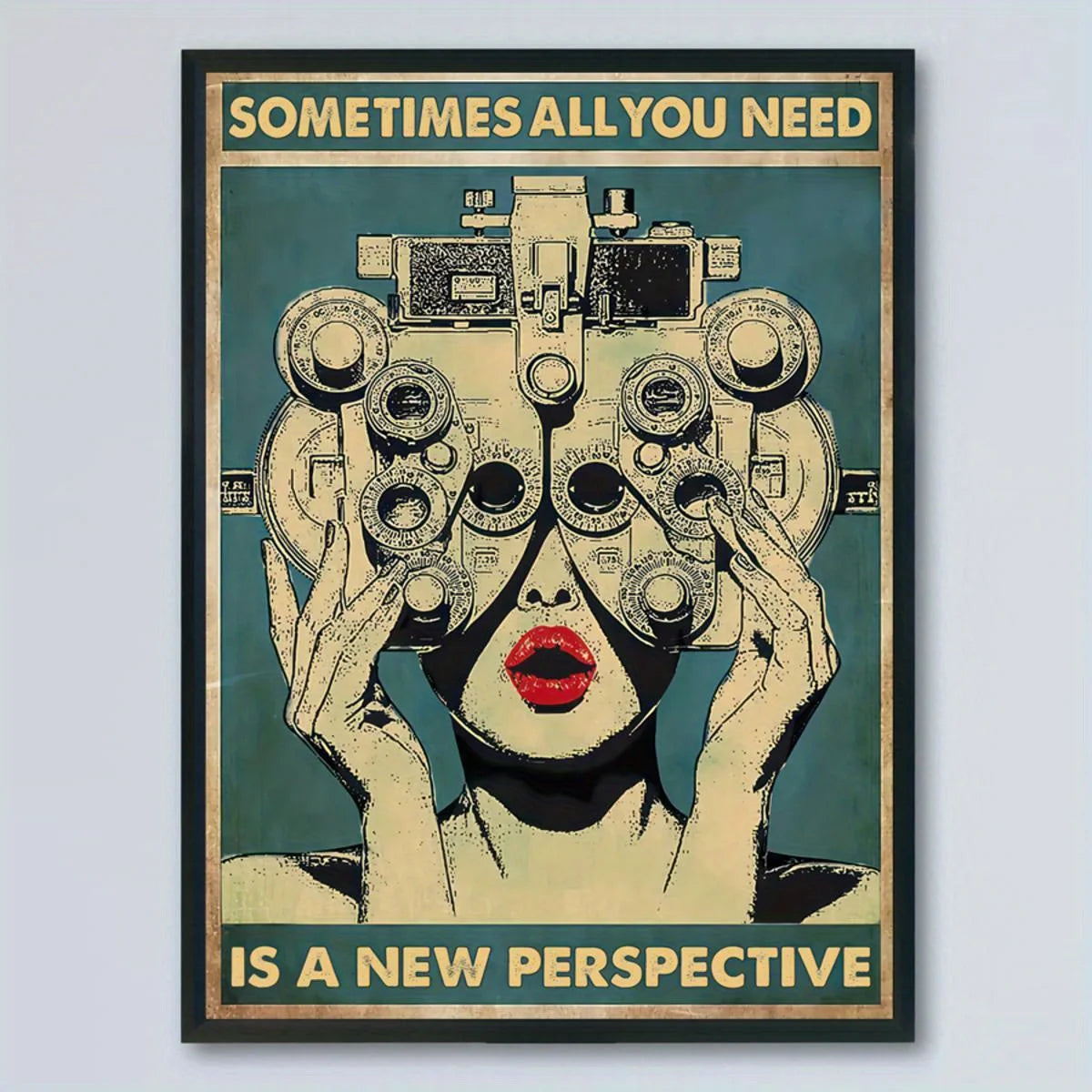 1pc Art Deco Retro Modern Inspirational Ophthalmology Head Illustration Canvas Poster, Frameless Wall Decor Art, Poster Wall Art Peaceful Pleasures Health and Wellness ZLH4709 90x130cm No Frame