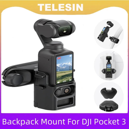TELESIN Quick Release Backpack Mount For DJI Pocket 3 Camera Accessories Backpack Strap Clip Mount Holder For Pocket 3 Peaceful Pleasures Health and Wellness