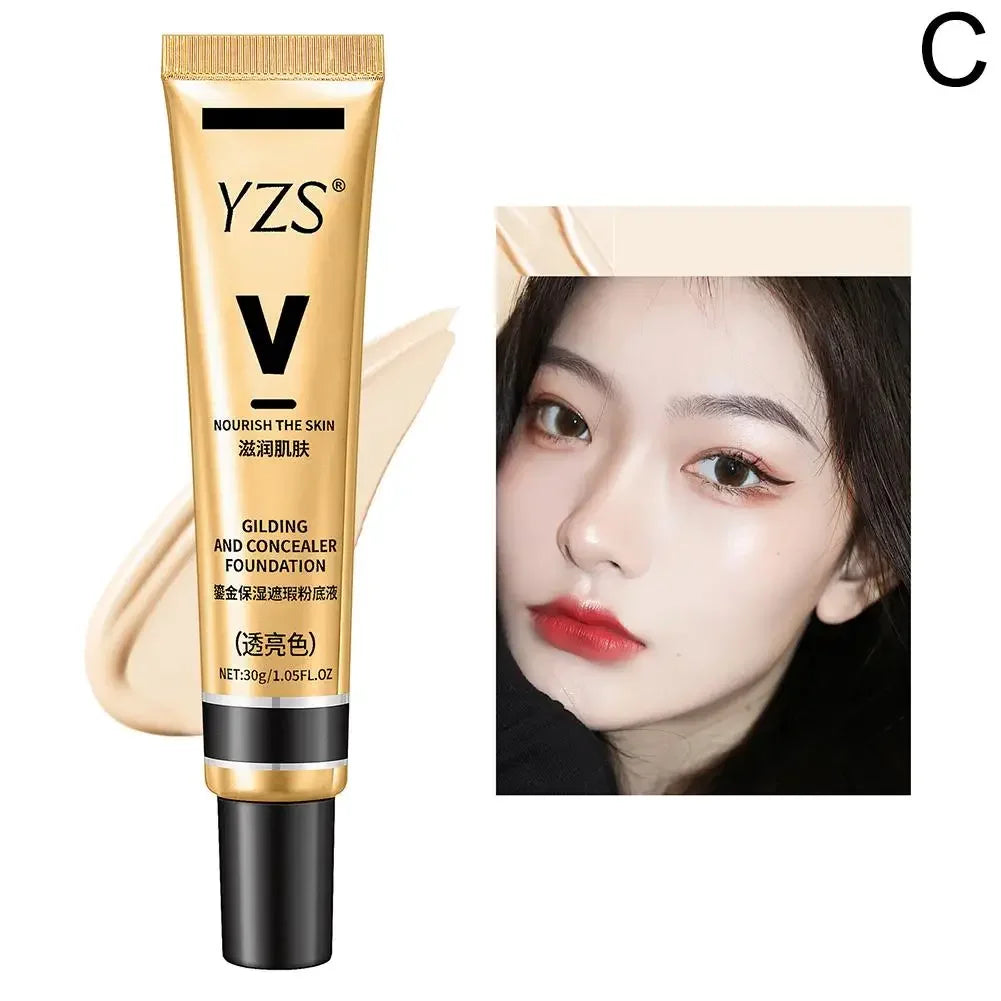 Natural Foundation Primer & Concealer - Waterproof Longwear Full Coverage Liquid Makeup Foundation Hydrating Blend, Moisturizing Peaceful Pleasures Health and Wellness 03 Bright white