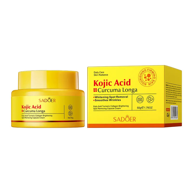 Kojic Acid Turmeric Collagen Cream 50g Deeply Moisturizing Barrier Repair Face Cream For Skin Daily Nourishing Skin Care Peaceful Pleasures Health and Wellness 50g
