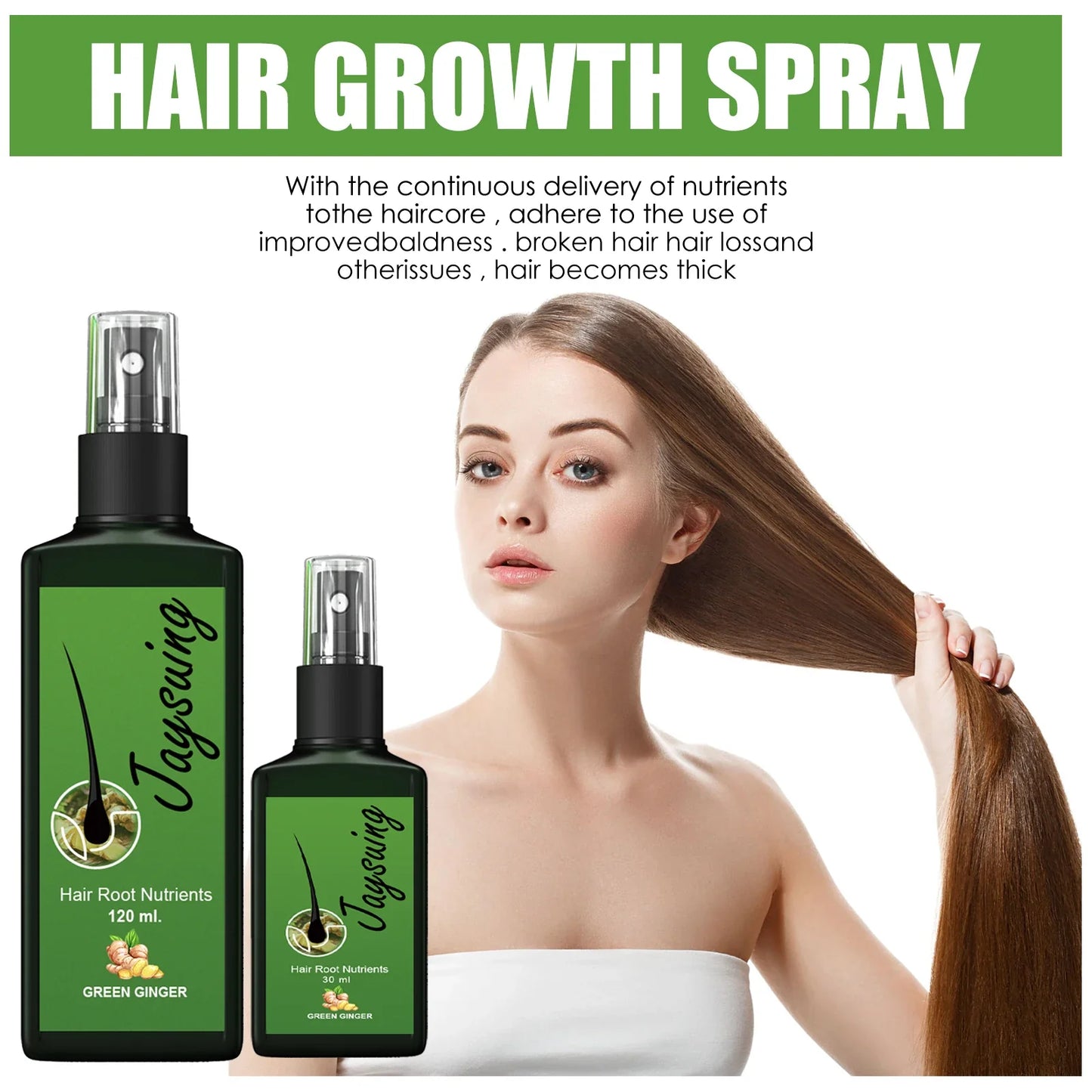 Ginger Hair Growth Spray – Anti-Baldness Scalp Treatment