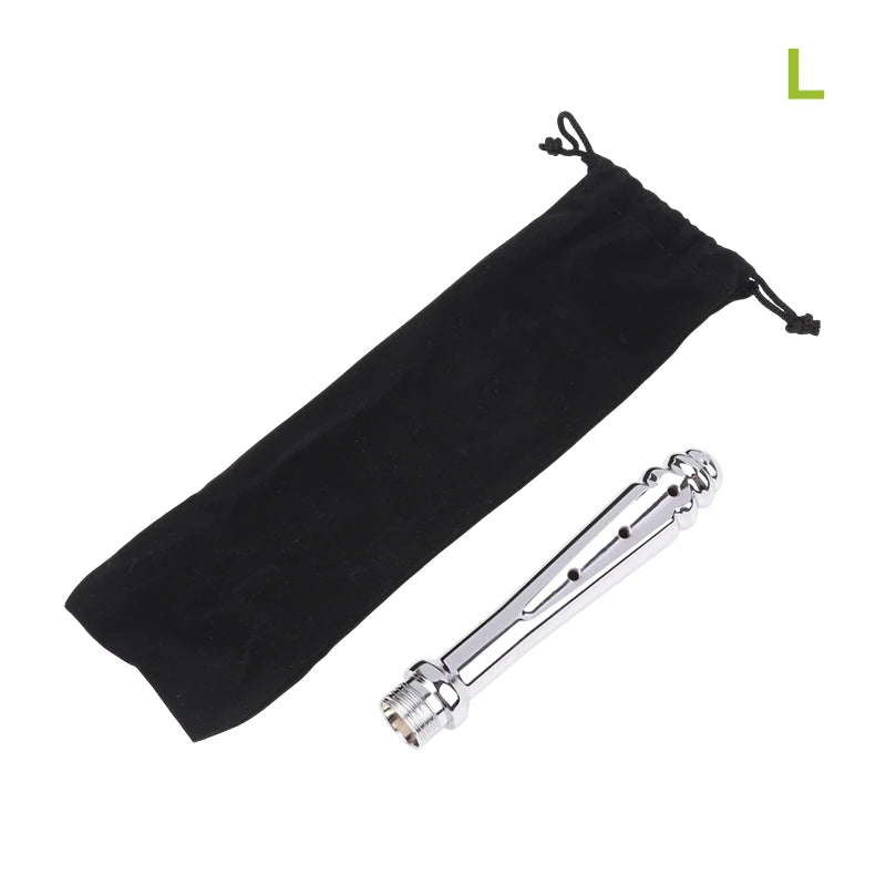 Metal 3 Holes Side Opening Bidet Anal Sprinkler Enema Cleaning Shower Colonic Douche Nozzle Vaginal Wash Bathroom Accessories Peaceful Pleasures Health and Wellness L