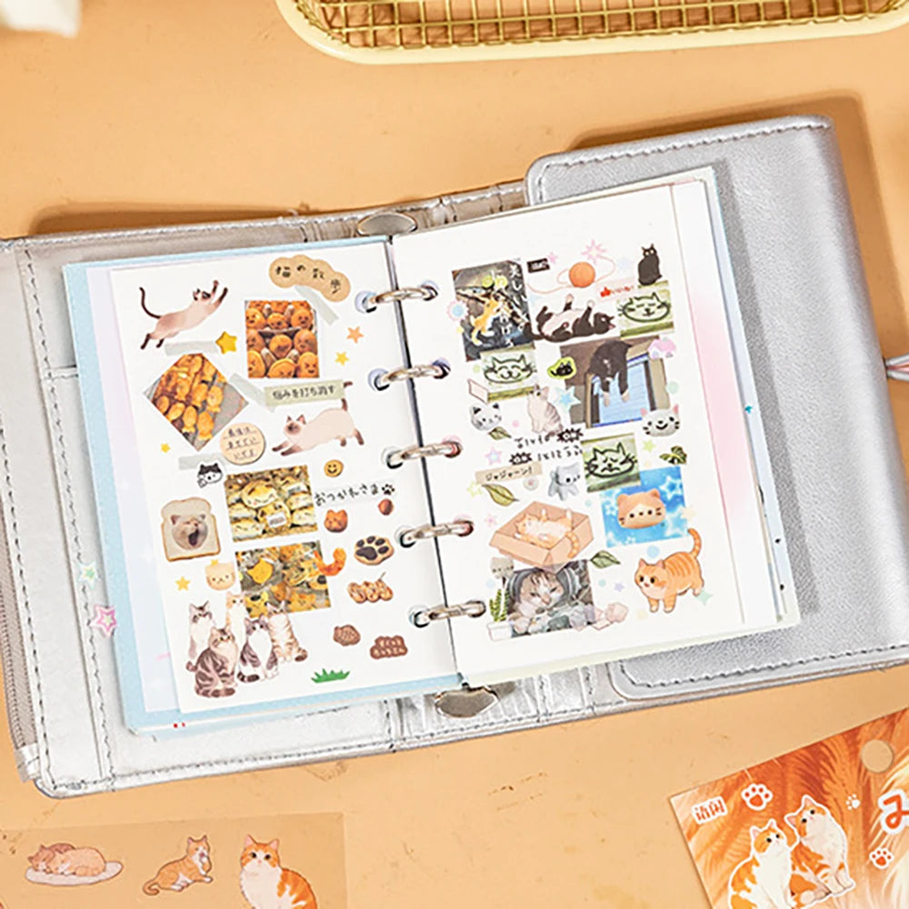 Pet Stickers Cute Cat Life Theme Landscape Decoration Booklet