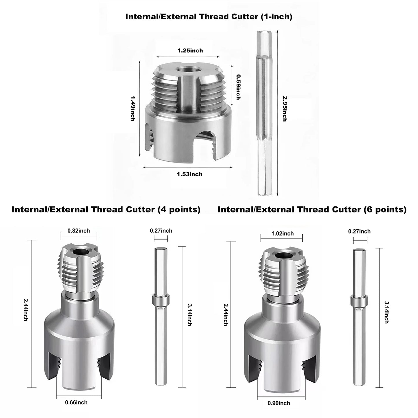 PVC Pipe Thread Cutting Tool 1/2in 3/4in 1in Dual-Function PPR Water Pipe Opener Tap for Plumbing Projects and Home Repairs Peaceful Pleasures Health and Wellness