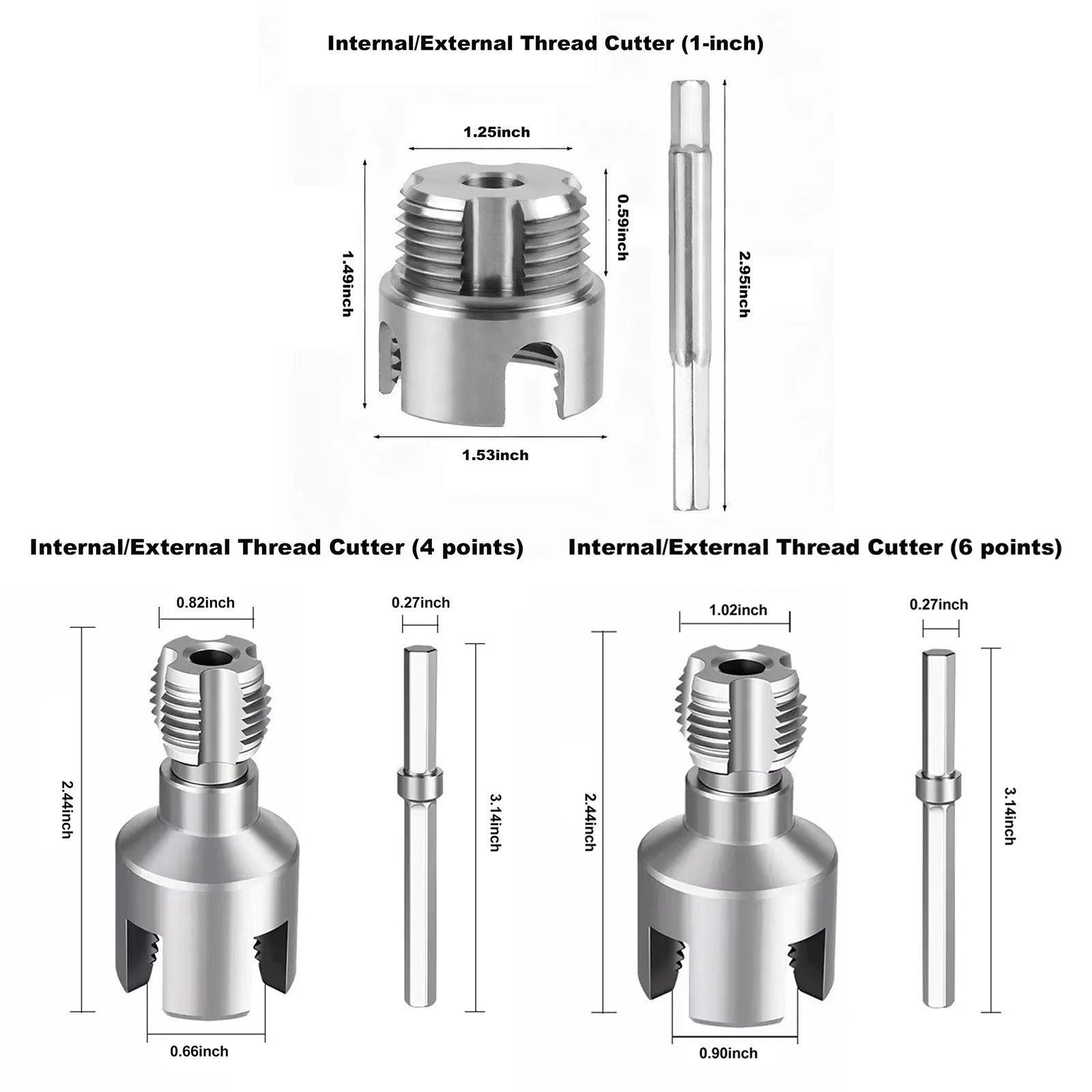PVC Pipe Thread Cutting Tool 1/2in 3/4in 1in Dual-Function PPR Water Pipe Opener Tap for Plumbing Projects and Home Repairs Peaceful Pleasures Health and Wellness