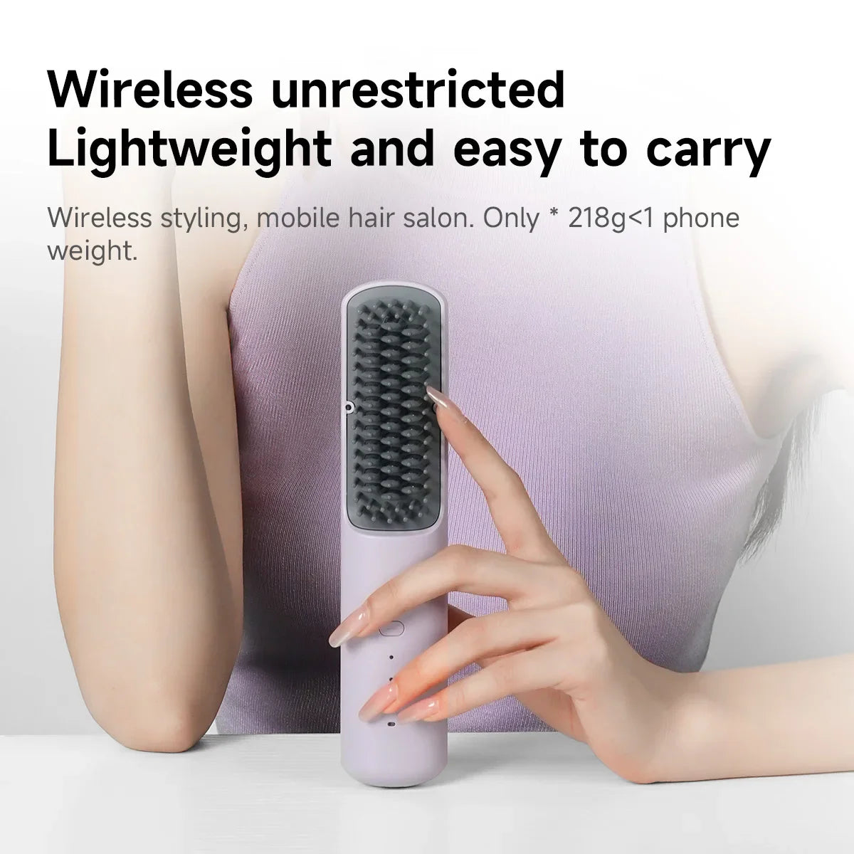 DOCOLAB 2-in-1 Cordless Hair Straightener & Curler Brush