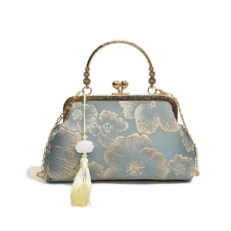 Chinese Embroidered Square Bag | Women's Evening Clutch & Shoulder