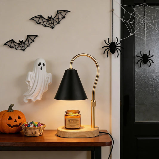 RUNTOIN Candle Warmer Lamp | Timer, Dimmer & Ironwork Shade
