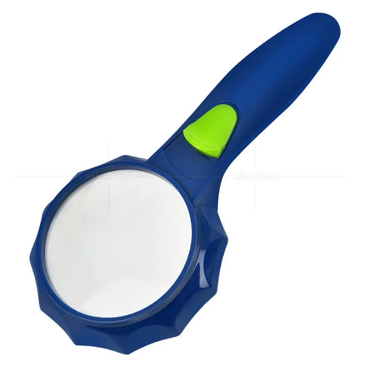 7X 6X Handheld Magnifier Warm Light White Light with 20 Led Lights, Elderly Person Holding Reading Umbrella Magnifying Glass Peaceful Pleasures Health and Wellness 75mm