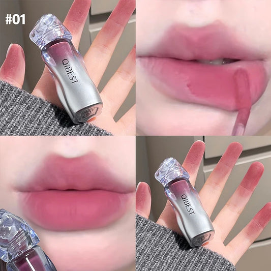 QIBEST 4 Colors Matte Lip Mud Soft Fog Brown Stain Lipgloss Waterproof Liquid Lipstick Easy To Wear Lip Tint Lasting Cosmetics Peaceful Pleasures Health and Wellness 01