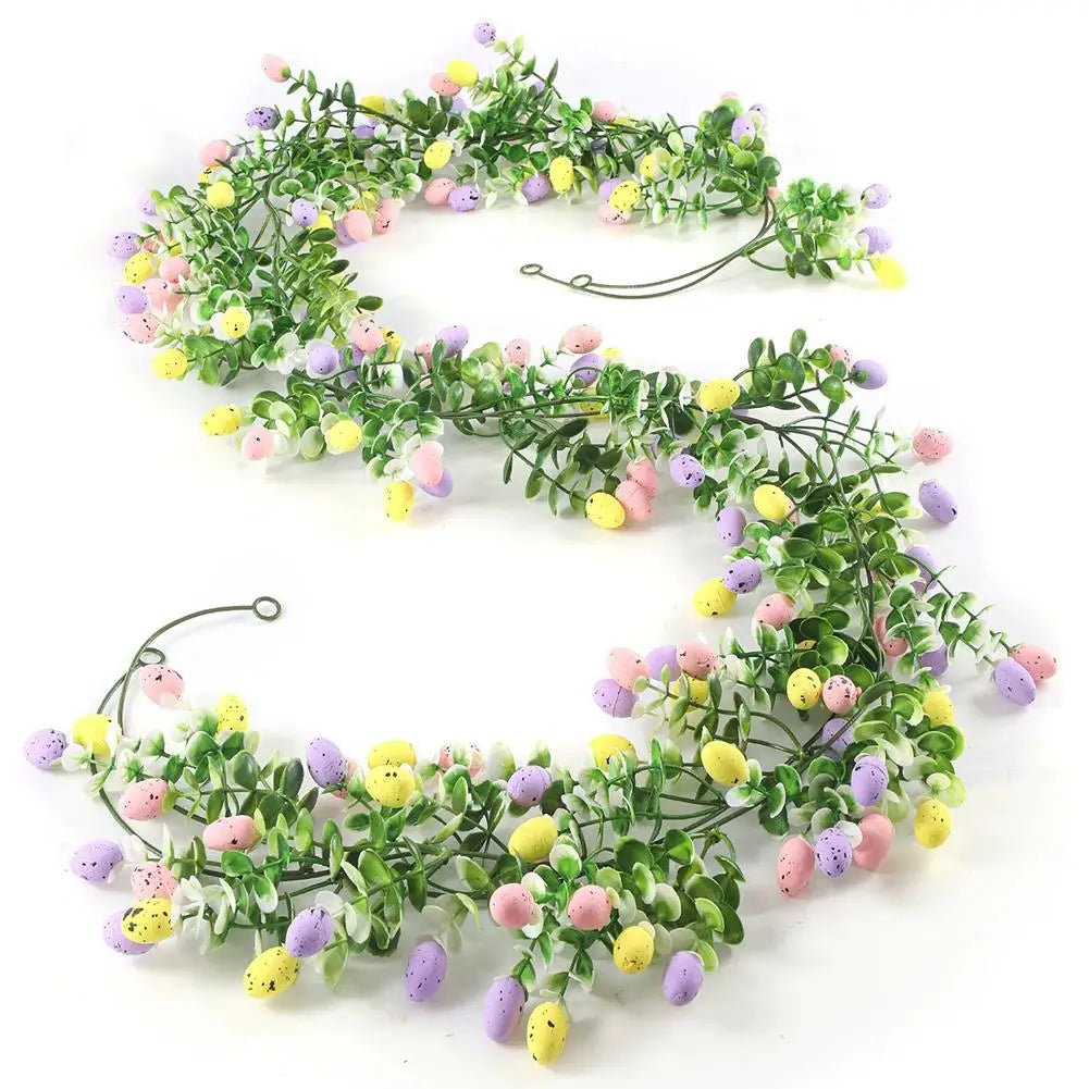 Artificial Easter Egg Wreath Garland 210cm | Spring Décor Set