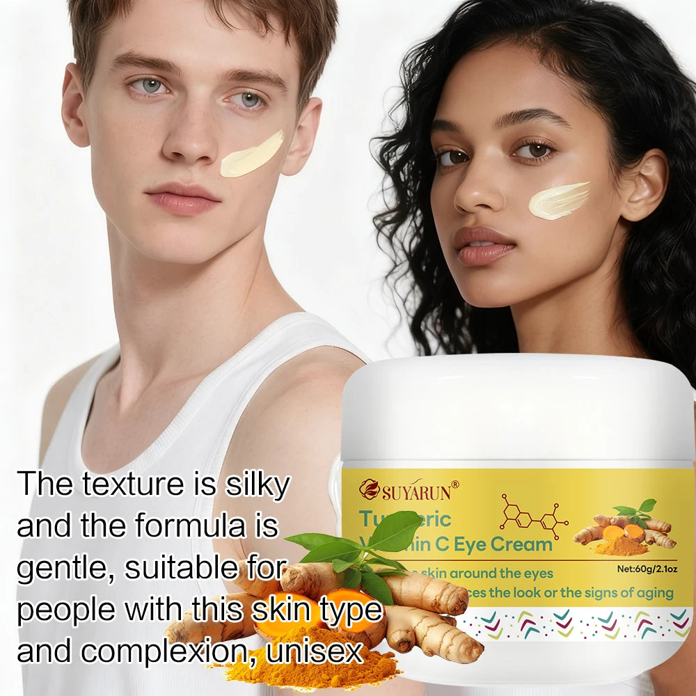 SUYARUN Eye Cream with Turmeric And Vitamin C - Dark Circle Treatment Anti-Aging Hydrating And Brightening Formula for Eye Care. Peaceful Pleasures Health and Wellness