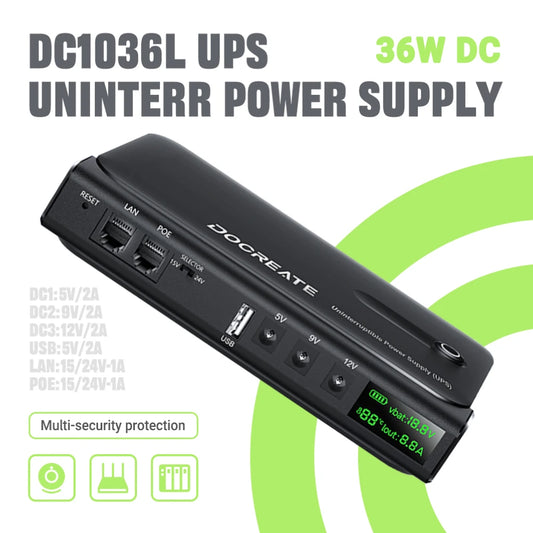 New 36W DC UPS Backup Power Supply 5V 9V 12V 24V Output For Router Modem Phone EU US Plug Uninterrupted Peaceful Pleasures Health and Wellness