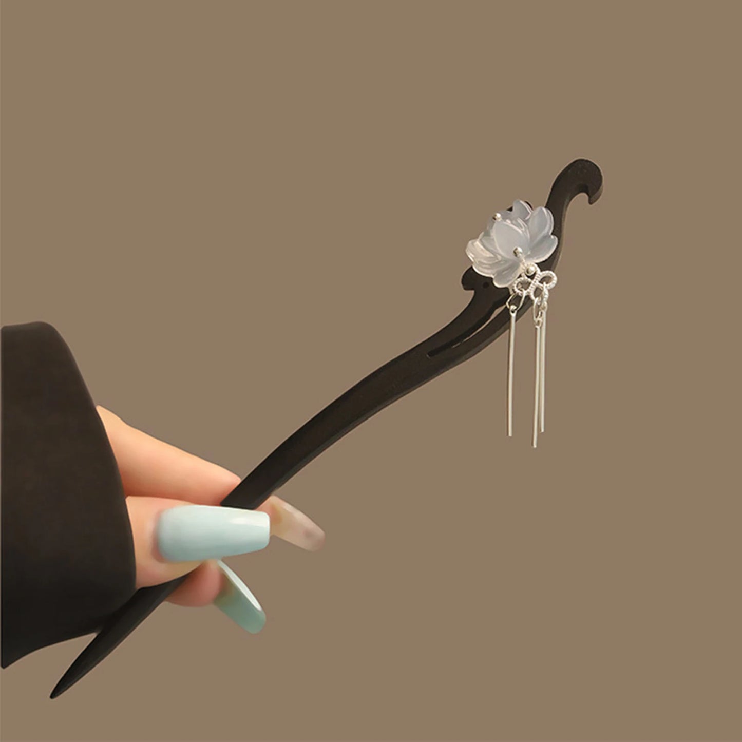Chinese Floral Hair Chopsticks Long Straight Hair Stick with Pearl Flower Design for Pairing with Chinese Style Clothes Peaceful Pleasures Health and Wellness 6 XXS