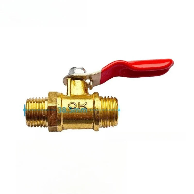 Copper 1/4" DN8 Ball Valve Plunger Pump Head & Handle Switch
