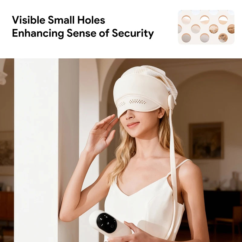 Graphene Heating Head Massager – Air Pressure & Eye Hot Compress for Relaxation & Better Sleep Relax Improve Sleep Stress Relief Peaceful Pleasures Health and Wellness