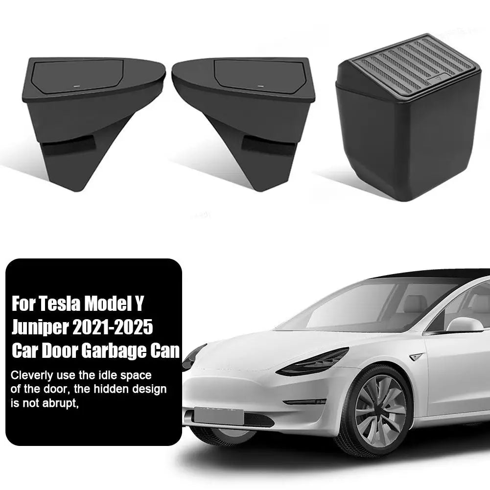 For Tesla Model Y Juniper 2025 front Rear door storage slot Front Door Trash Garbage Bin Waterproof Storage Box Car Accesso Peaceful Pleasures Health and Wellness