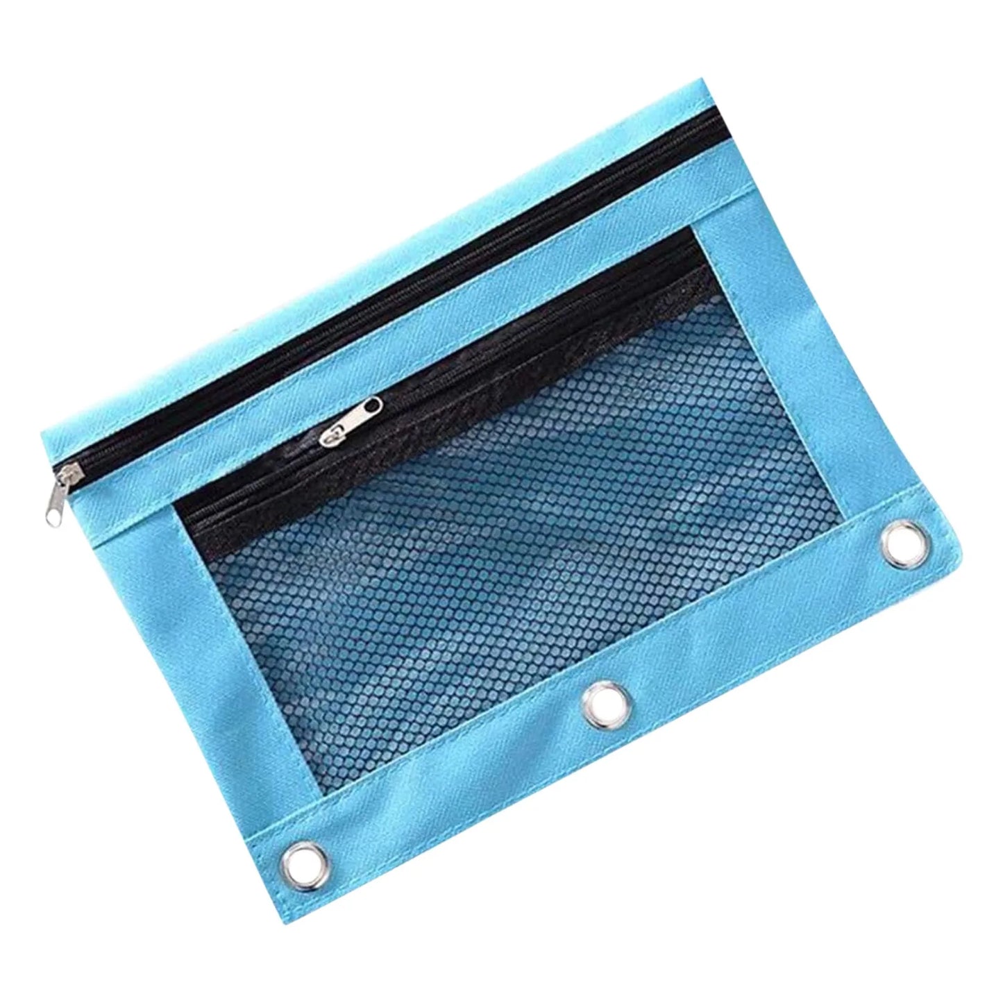 Double Layer Canvas Zipper Pencil Case & File Document Bag