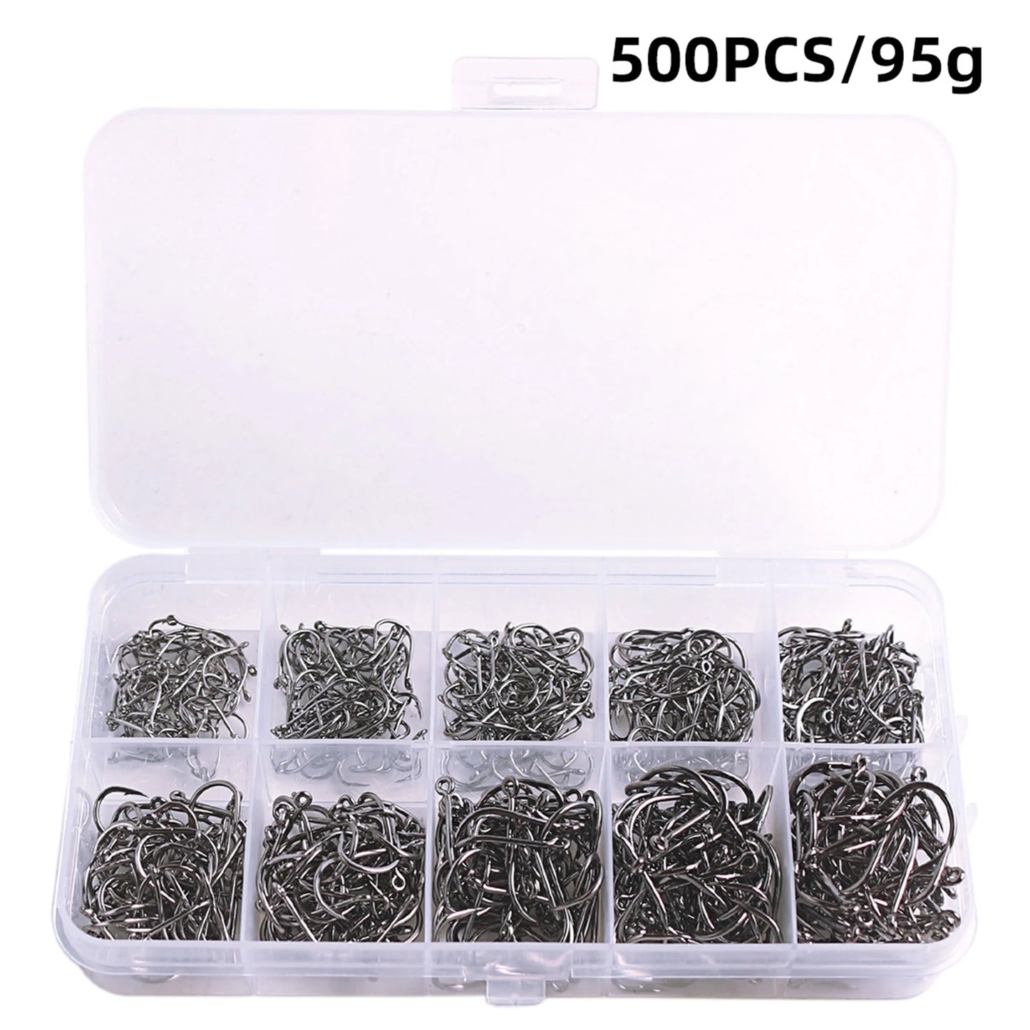 Tackle Set For Bait With Plastic Box Quality Kit For Bait Fishing And Catch And Release For Saltwater Freshwater Peaceful Pleasures Health and Wellness 500pcs