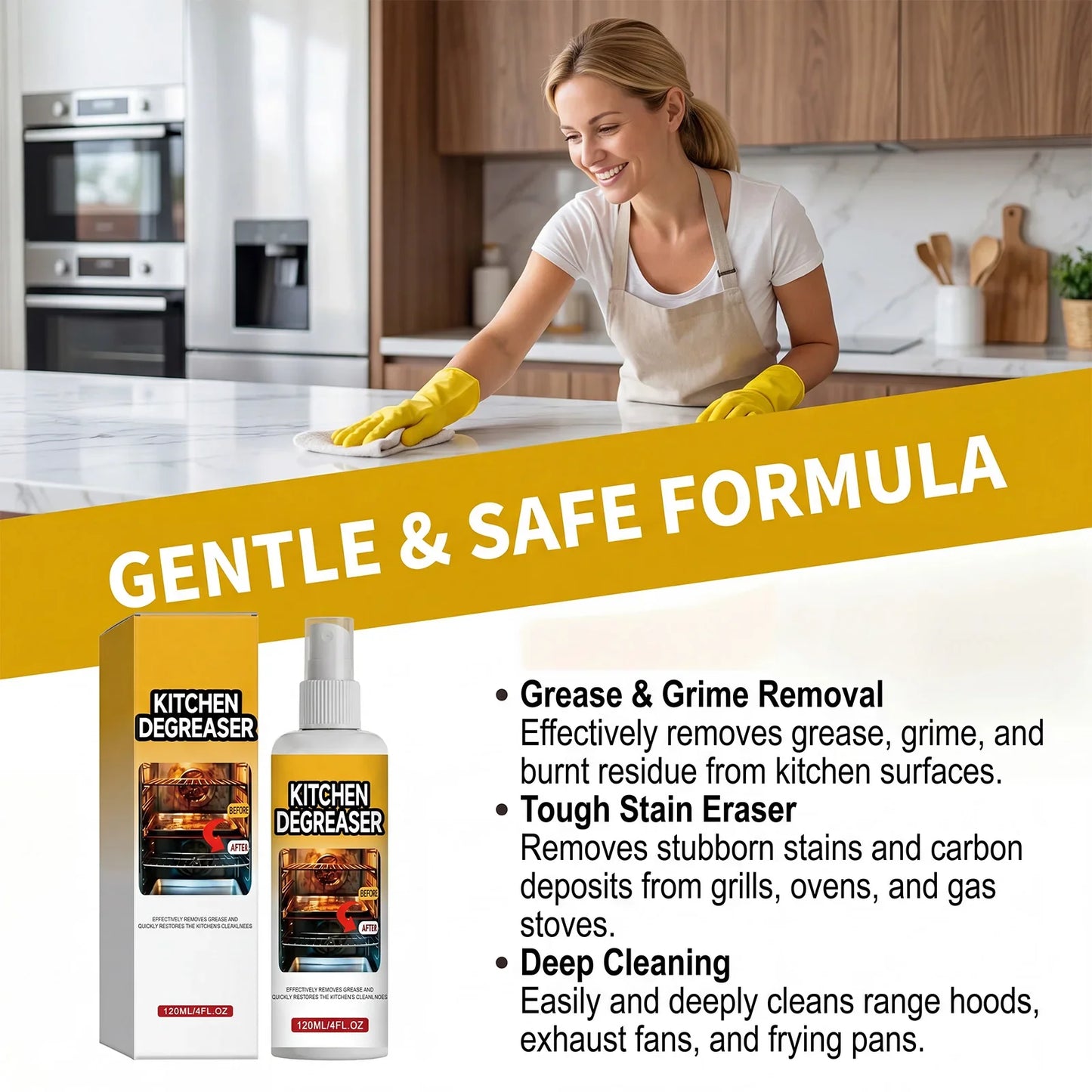 Kitchen Degreaser Spray – Cuts Grease, Oil & Burnt Carbon