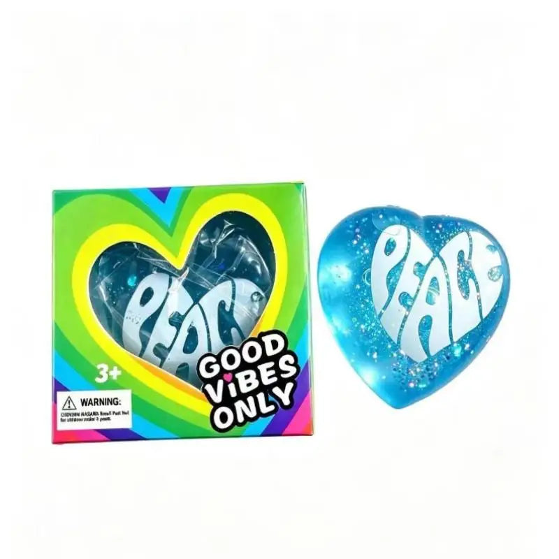 Heart Shaped Glitter Squeeze Toy – Stress Relief Sensory