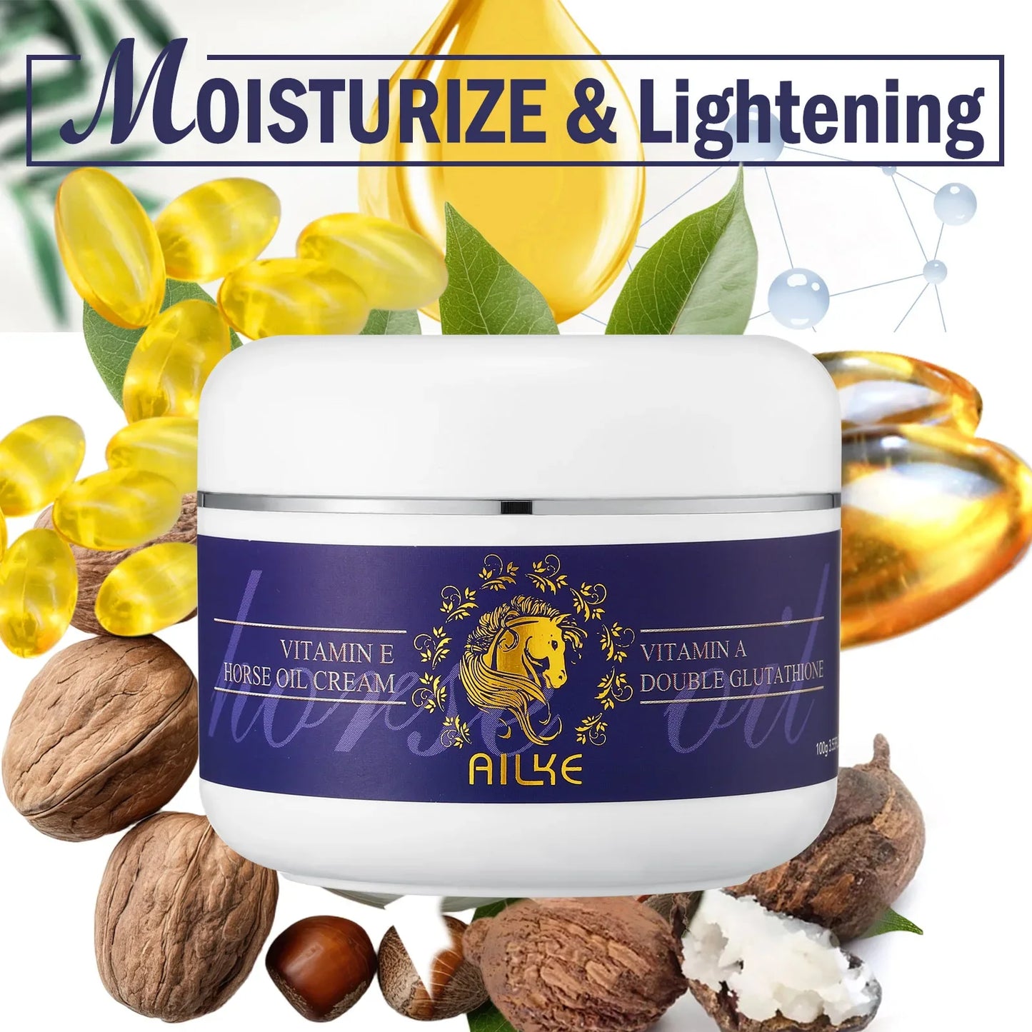 AILKE Double Glutathione Whitening Range – 5-in-1 Set Peaceful Pleasures Health and Wellness Moisturizing Cream GERMANY