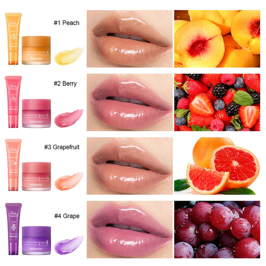ibcccndc Lip Care Kit – Glowy Balm & Sleeping Lip Mask Set Lip Mask & Balm Kit Peaceful Pleasures Health and Wellness
