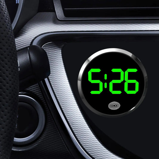 Fashionable LED Car Clock Touch-Control Dashboard Watch, LED Display Light for Fridge RV Classroom Travel Vehicle Supplies Peaceful Pleasures Health and Wellness
