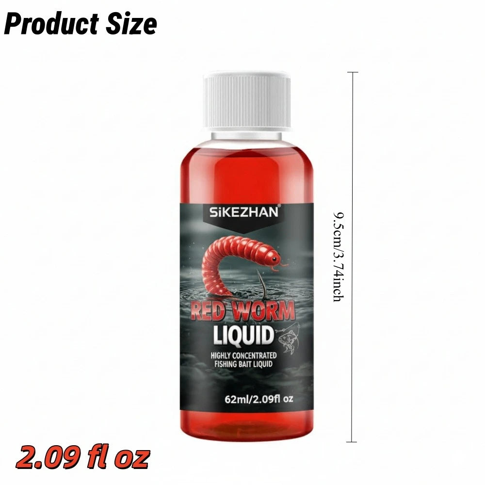 Red Worm Liquid Bait Additive 62ML High Concentration Fish Attractant Lure Oil for Freshwater Saltwater River Lake Carp Bass Peaceful Pleasures Health and Wellness