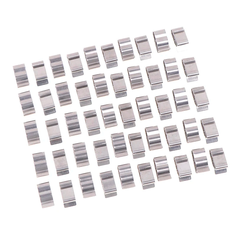 New 50 PCS High Quality Silver Brand New Solar PV Cable Clip Clamp Stainless Steel Wire Clamp Cable Organizer Peaceful Pleasures Health and Wellness
