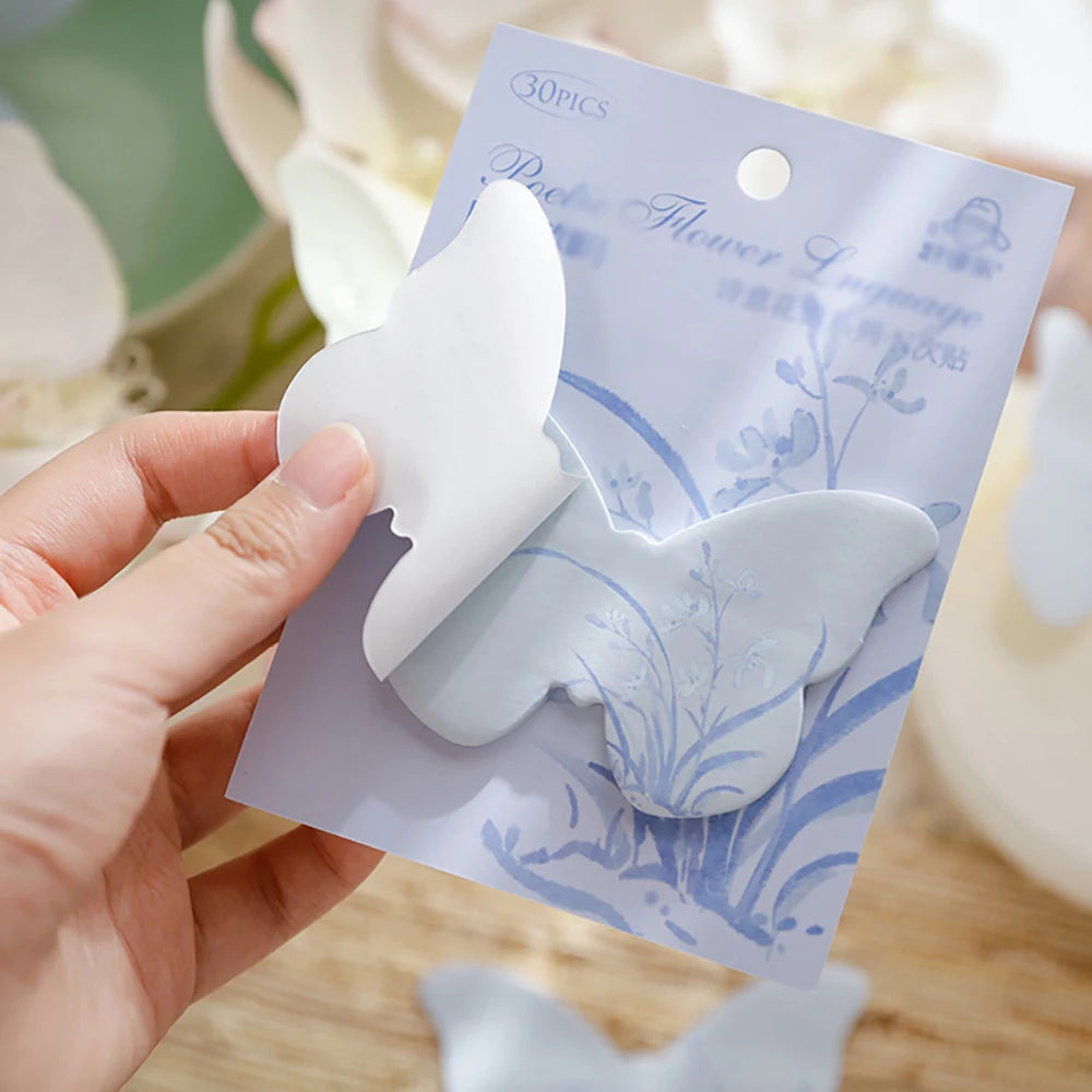 Flower Language Sticky Notes N Times Ancient Fan Shaped Butterfly