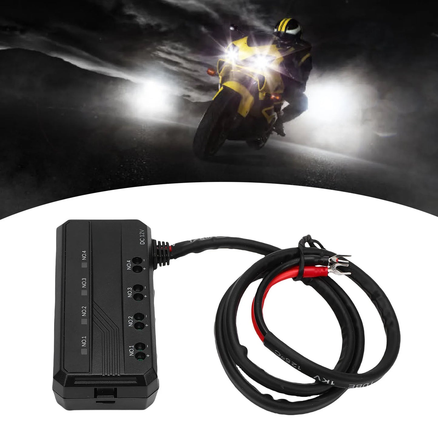 Motorcycle Fuse Box 20A 4-Circuit LED Indicator | Cars ATVs UTVs