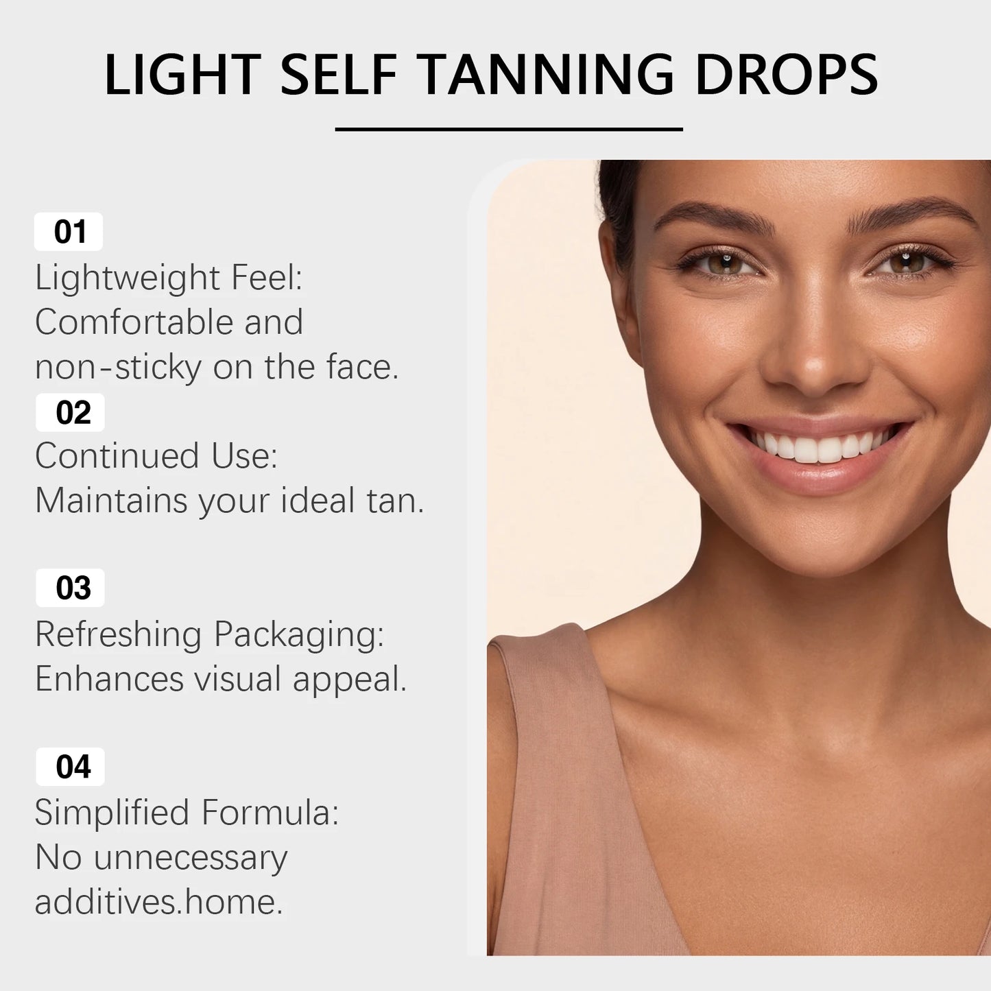 Self Tanning Drops – Sunless Bronzing Serum for Face & Body